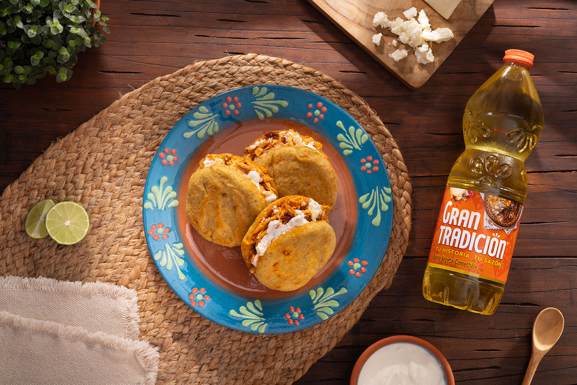 Gorditas de Tinga de Pollo