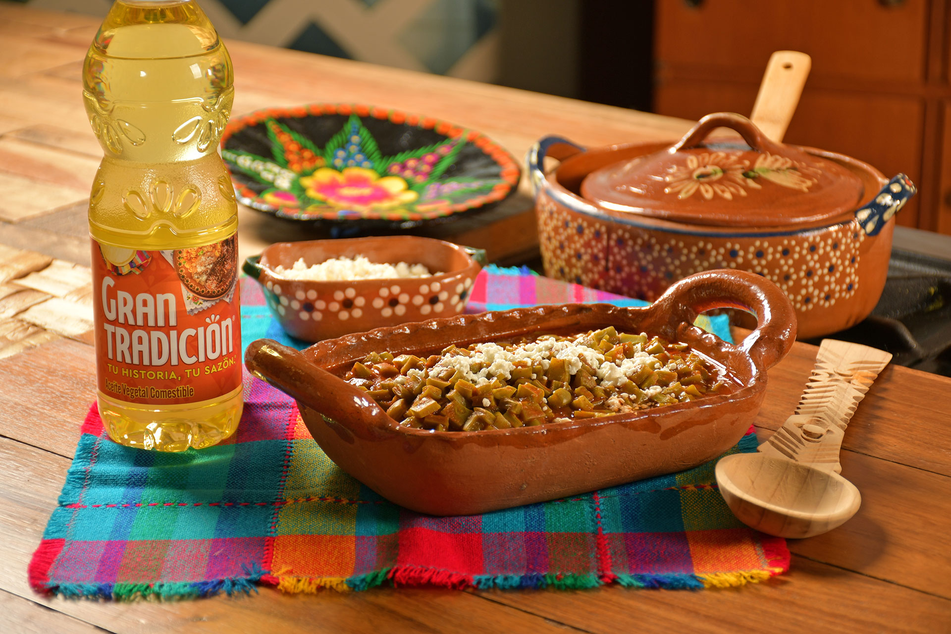 Nopales con chile Guajillo