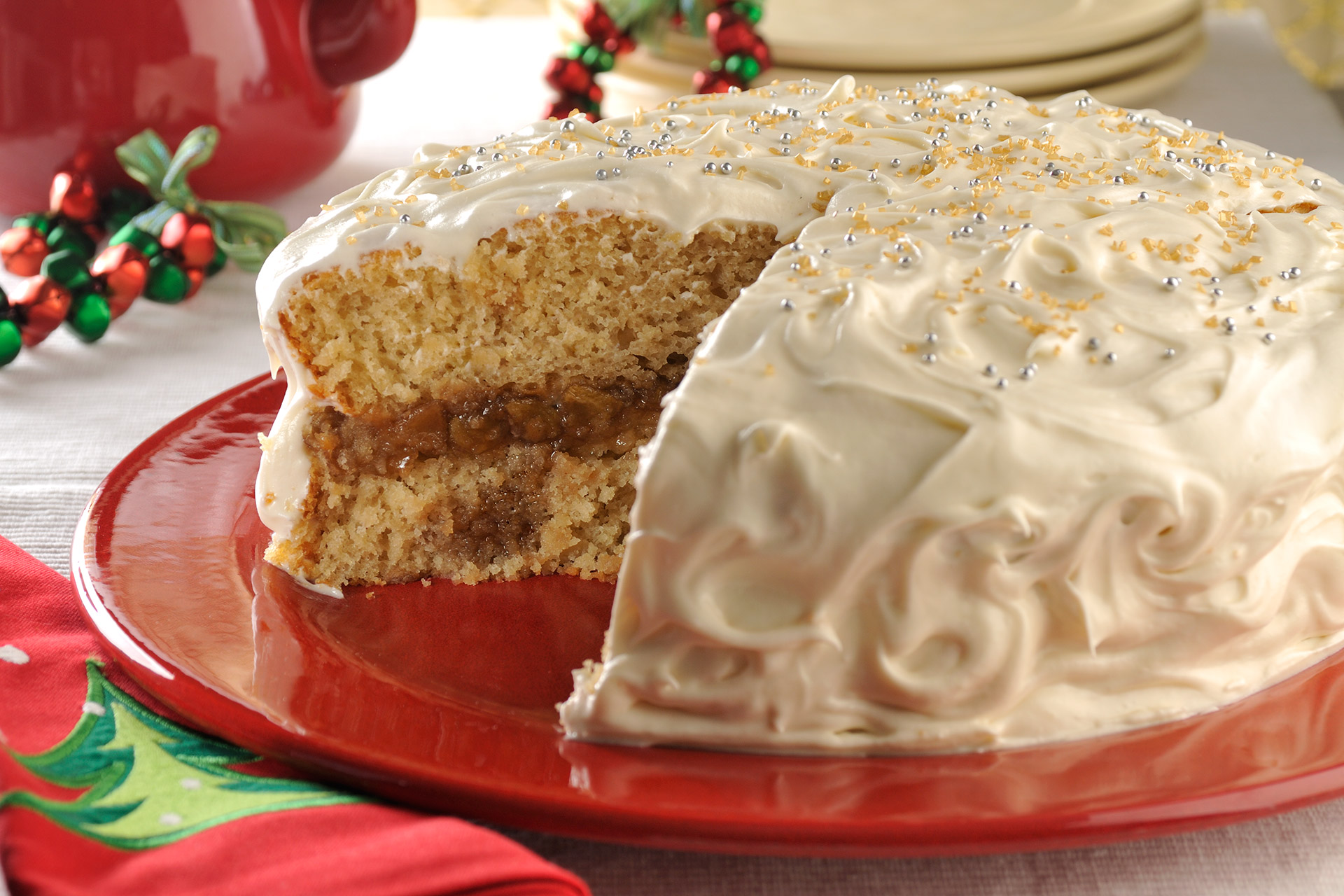 Pastel Navideño de Manzana