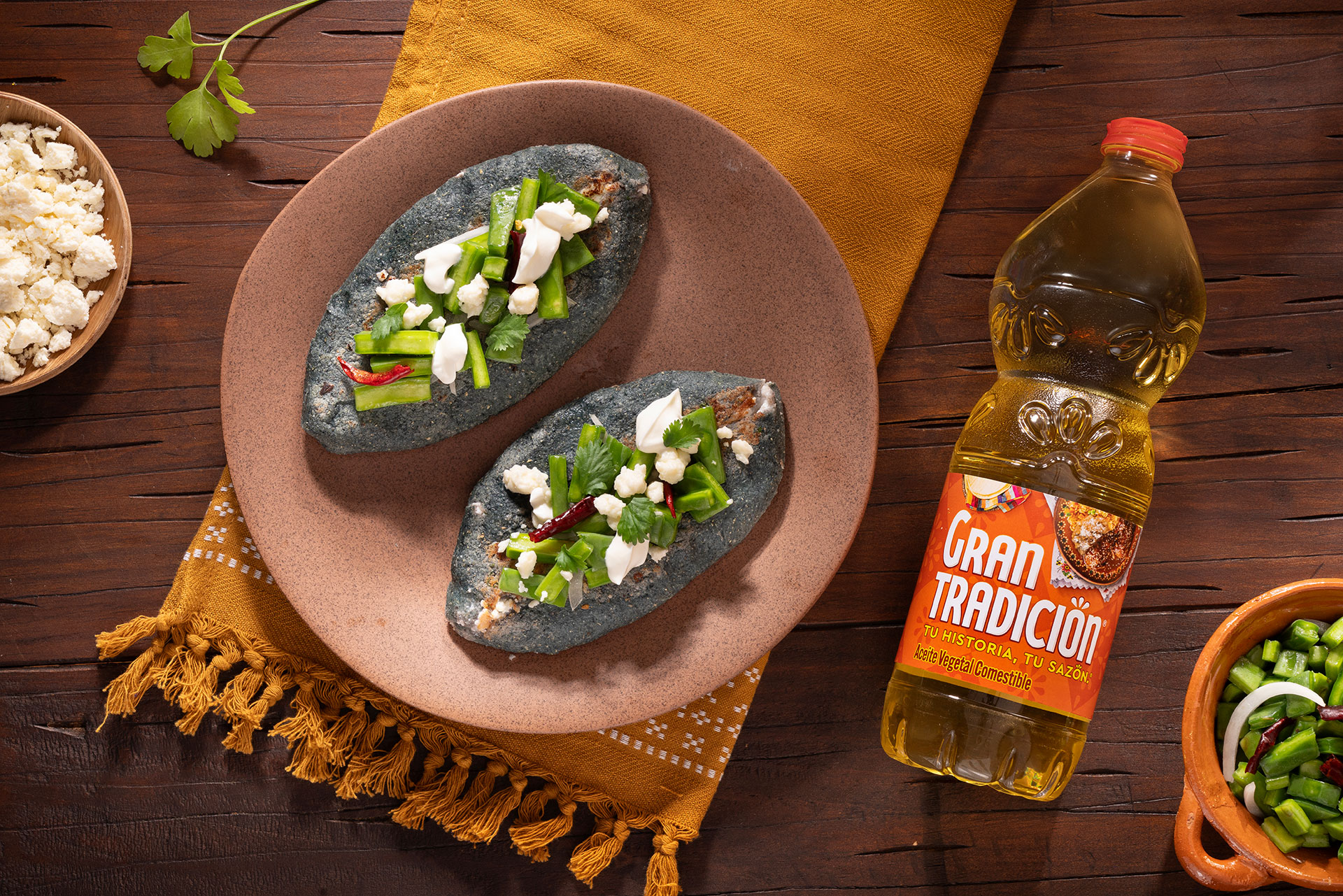Tlacoyo de requesón